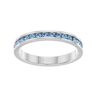 Traditions Jewelry Company Sterling Silver Crystal Birthstone Eternity Ring