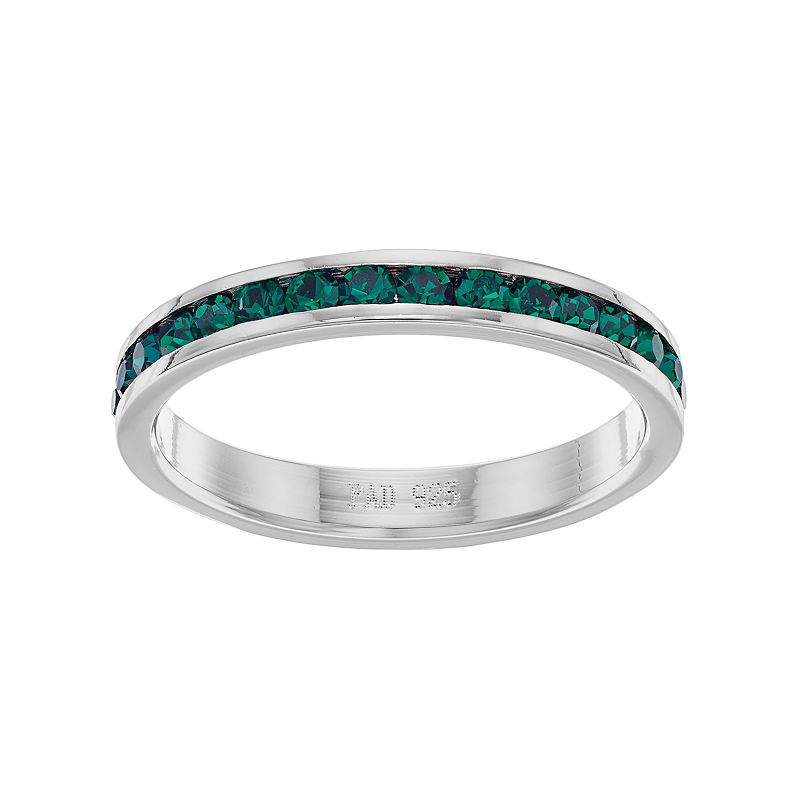 Traditions Jewelry Company Sterling Silver Crystal Birthstone Eternity Ring, Women's, Size: 7, May