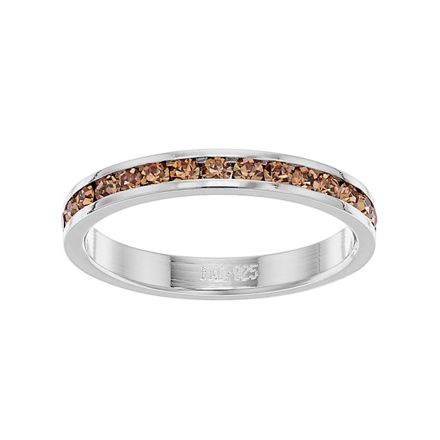 Traditions Jewelry Company Sterling Silver Crystal Birthstone