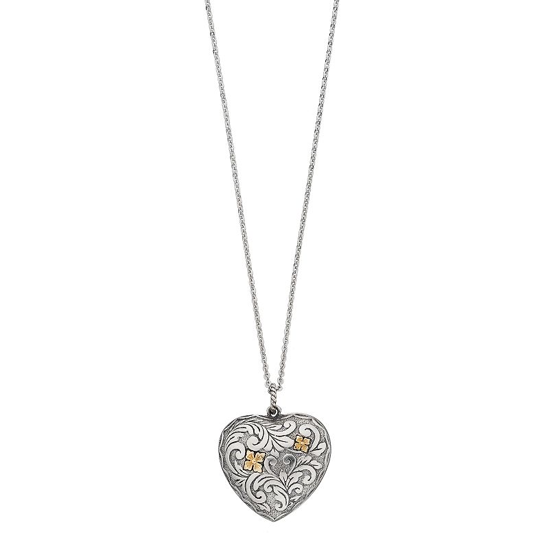 50192675 Sterling Silver Puffed Heart Pendant Necklace, Wom sku 50192675