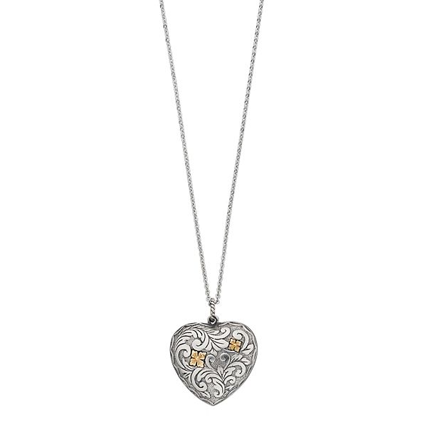 Guante Demostrar Céntrico Sterling Silver Puffed Heart Pendant Necklace