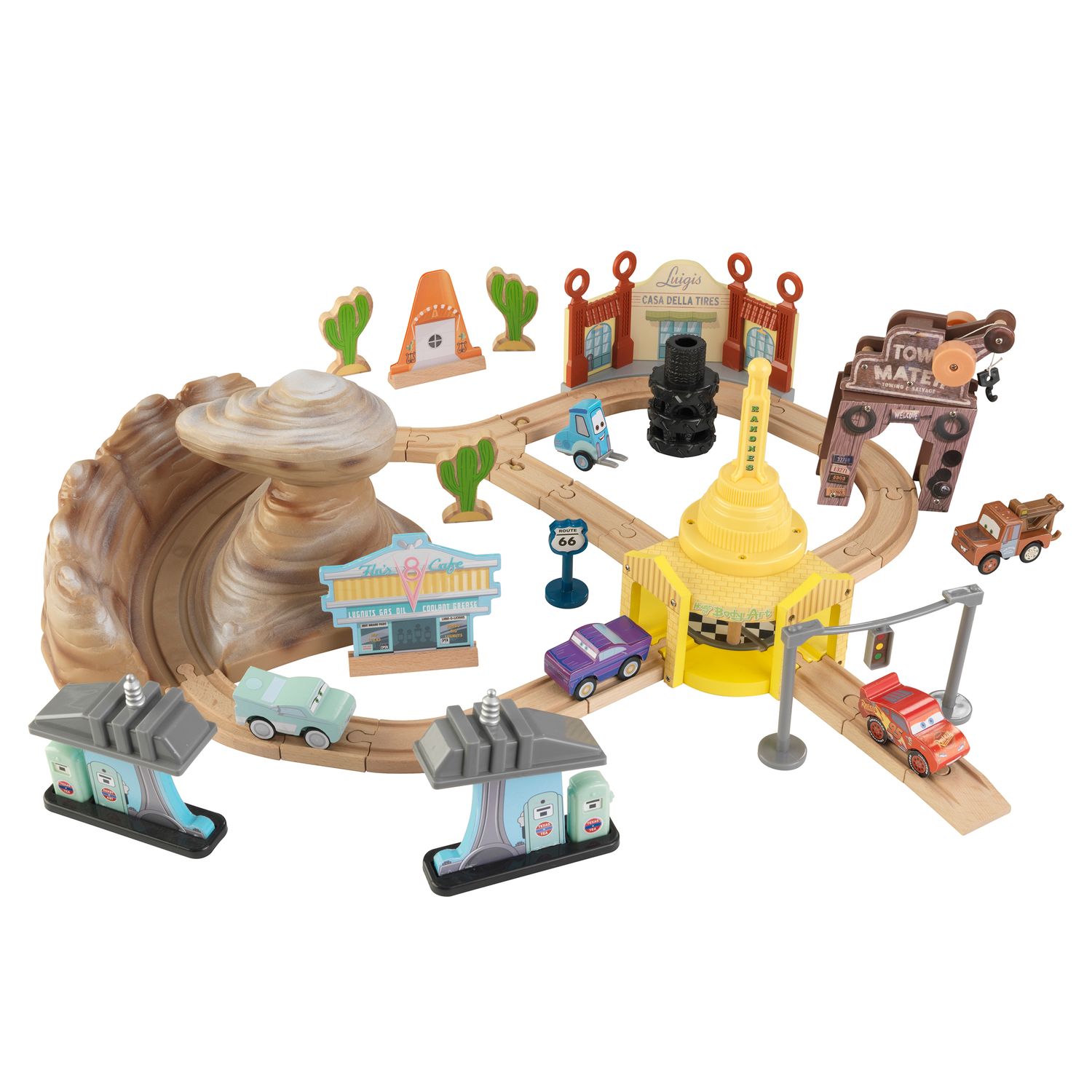 kidkraft disney pixar cars 3 50 piece radiator springs track set