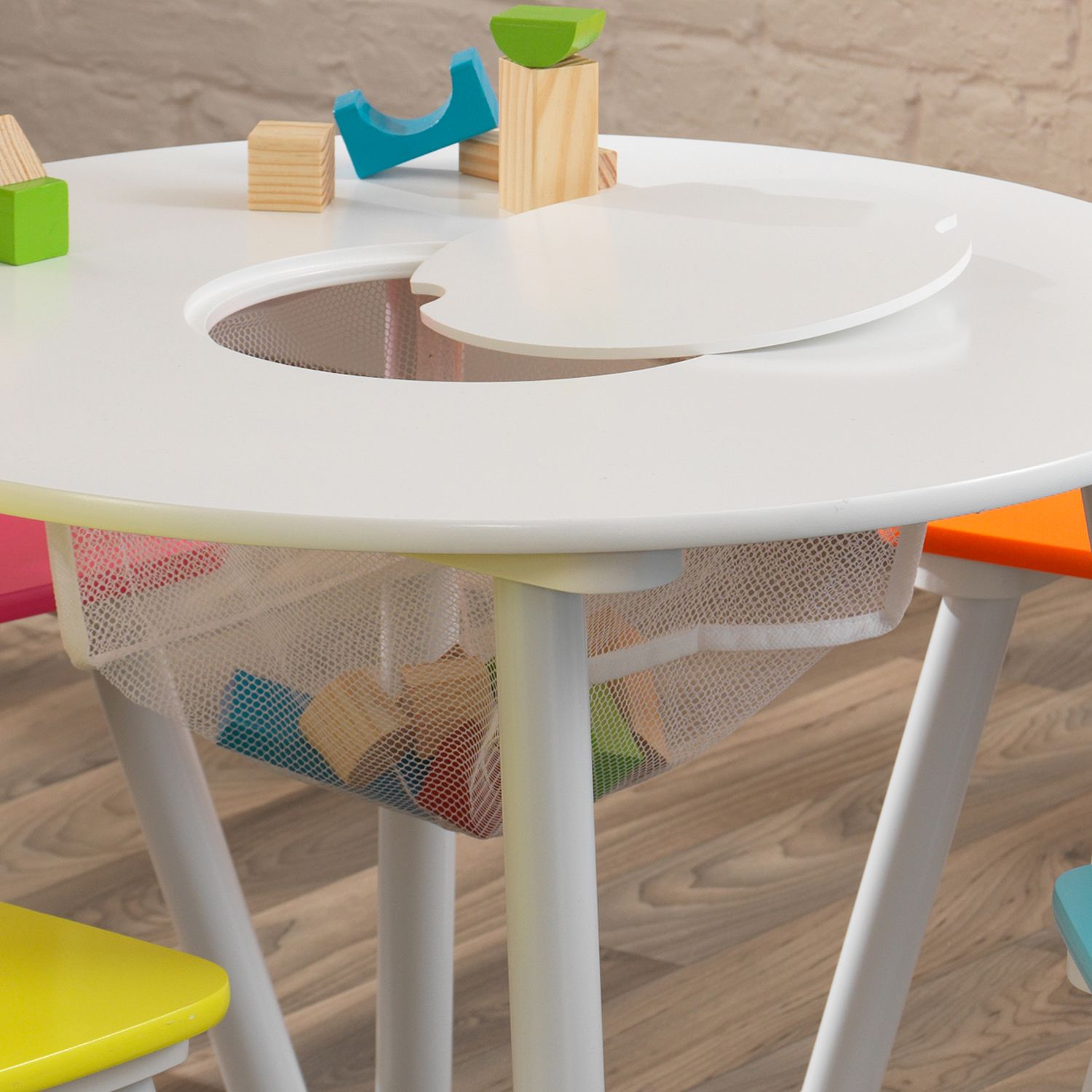 kidkraft round storage table & 4 chair set