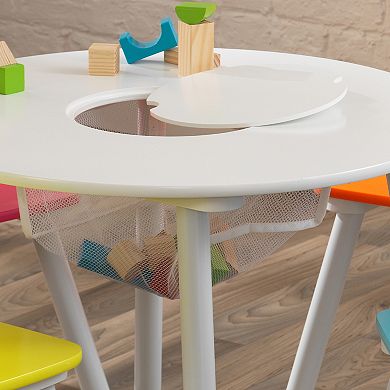 KidKraft Round Storage Table & 4 Chair Set