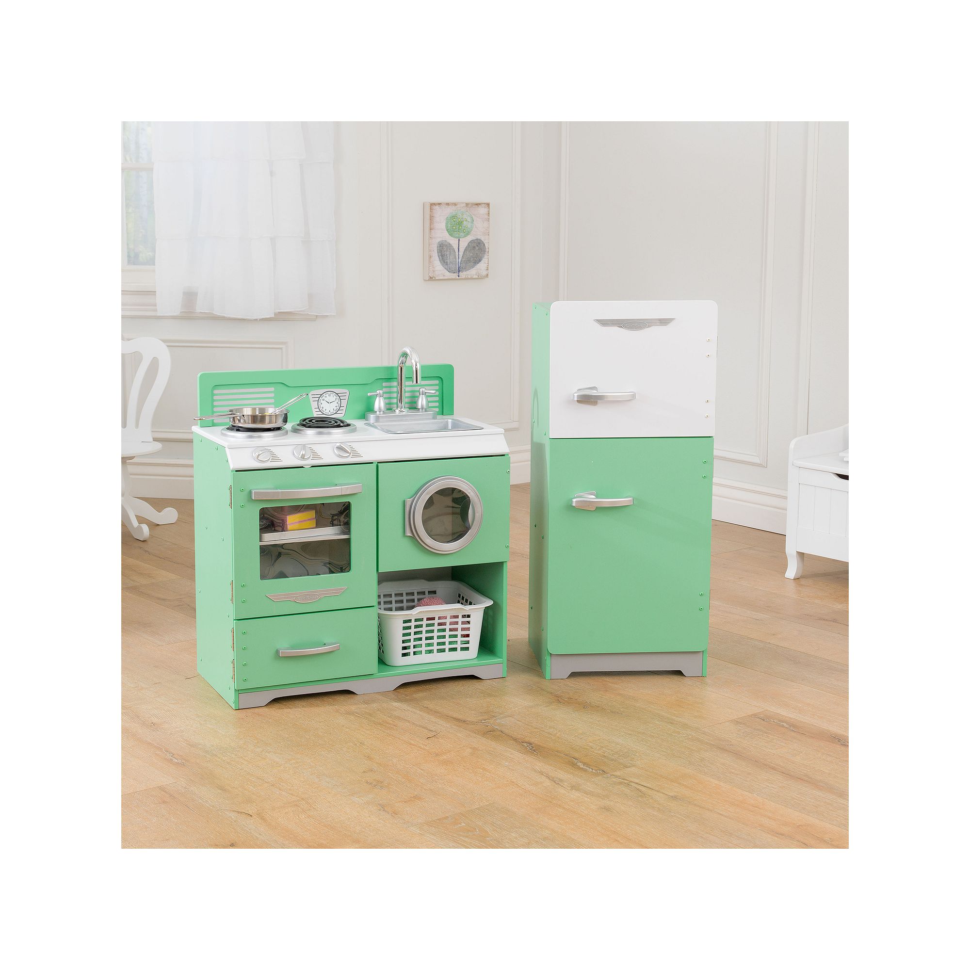 KidKraft Homestyle 2-Piece Kitchen, Green
