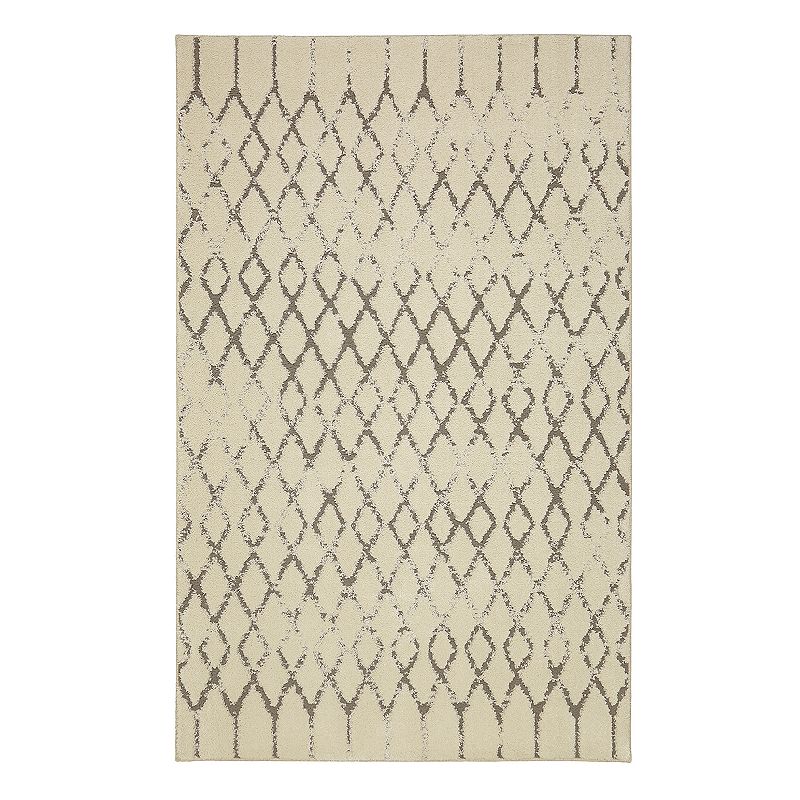 Mohawk Home Nomad Carlsbad EverStrand Lattice Rug, Beig/Green, 5X8 Ft