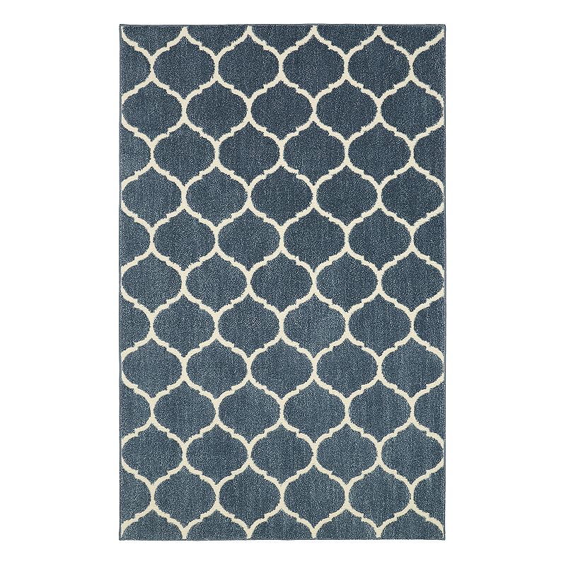 Mohawk Home Nomad Kalispell EverStrand Trellis Rug, Blue, 8X10 Ft