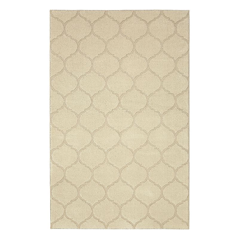 Mohawk Home Nomad Kalispell EverStrand Trellis Rug, Beig/Green, 5X8 Ft