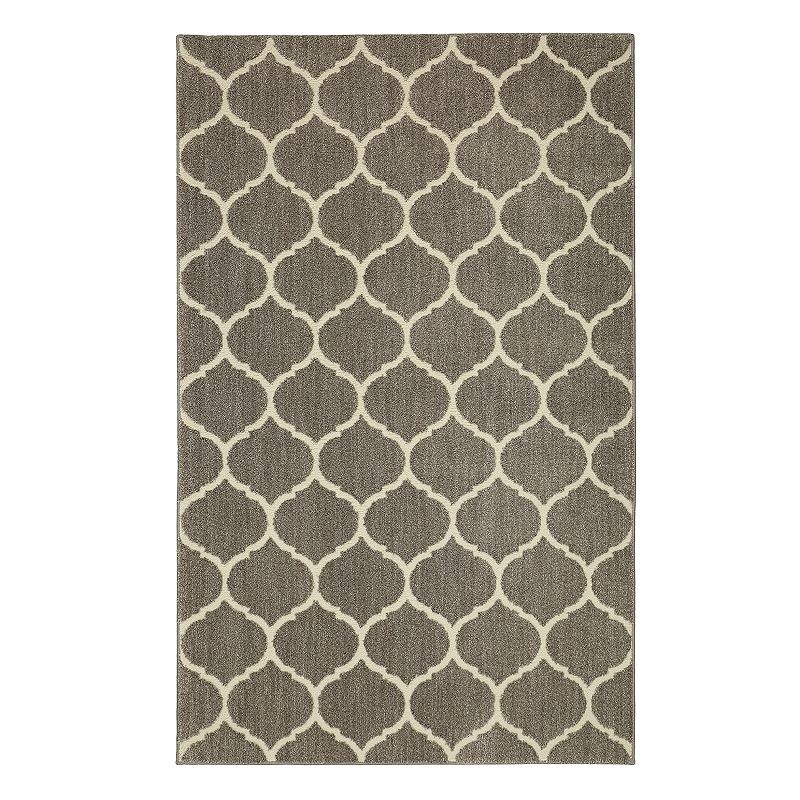 Mohawk Home Nomad Kalispell EverStrand Trellis Rug, Gray, 5X8 Ft
