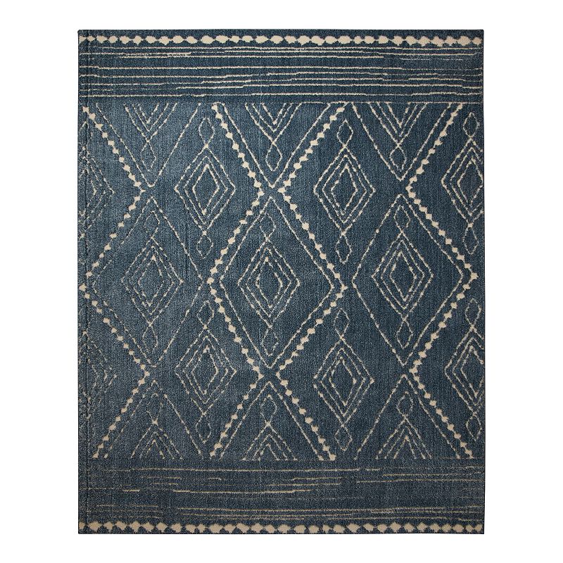 Mohawk Home Nomad Vado EverStrand Geometric Rug, Blue, 3X5 Ft