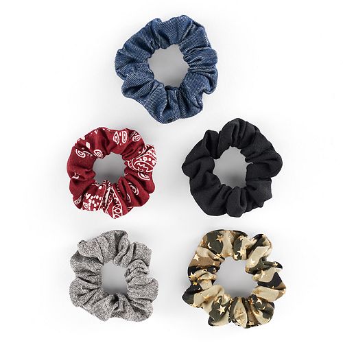 Mudd Paisley Star Camo Scrunchie Hair Tie Set