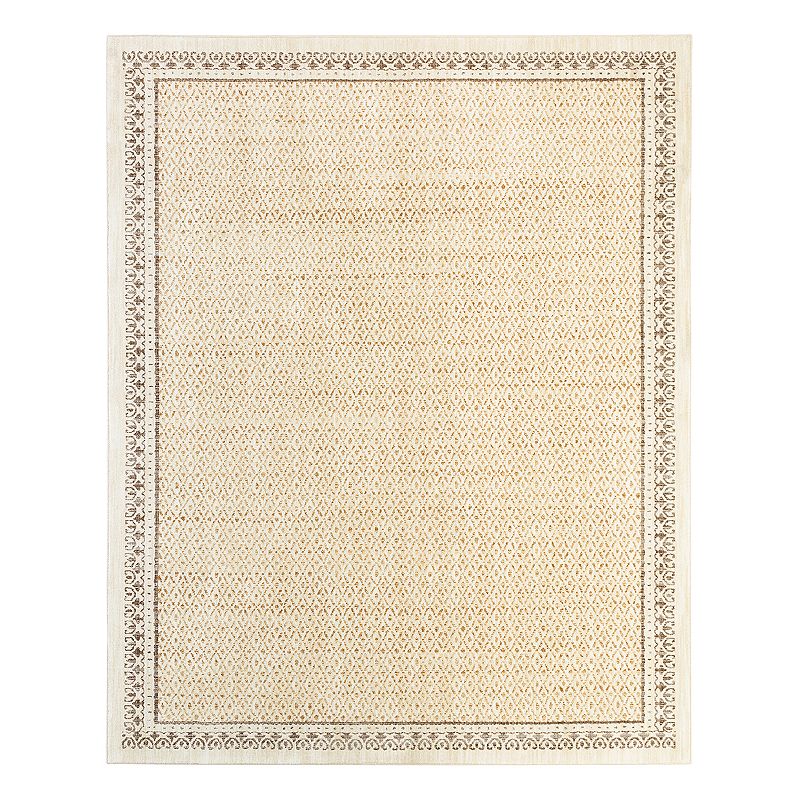 Mohawk Home Studio Stardust EverStrand Framed Geometric Rug, Gold, 8X10 Ft