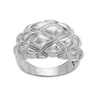 Sterling Silver Quilted Ring