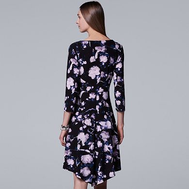 Women's Simply Vera Vera Wang Faux-Wrap Drape Dress