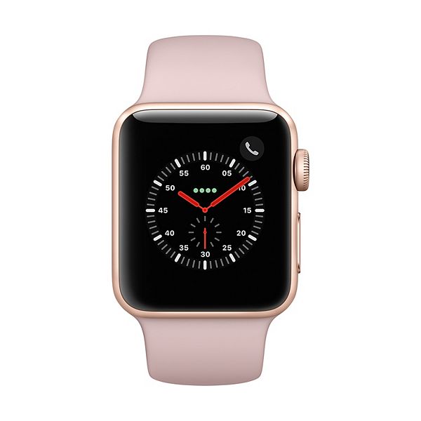 Kemiker heldig Mordrin Apple Watch Series 3 (GPS + Cellular) 38mm Gold Aluminum Case with Pink  Sand Sport Band