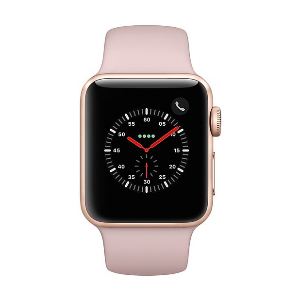 Continuar Sobrevivir Exceder Apple Watch Series 3 (GPS + Cellular) 38mm Gold Aluminum Case with Pink  Sand Sport Band