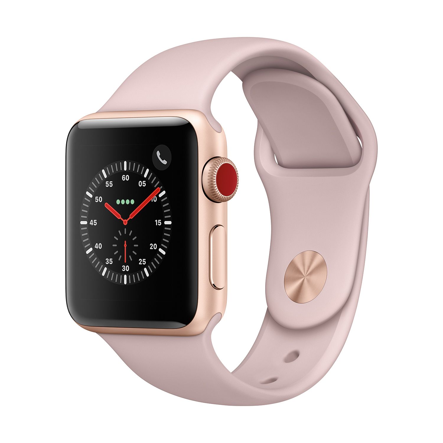 apple series 3 pink watch