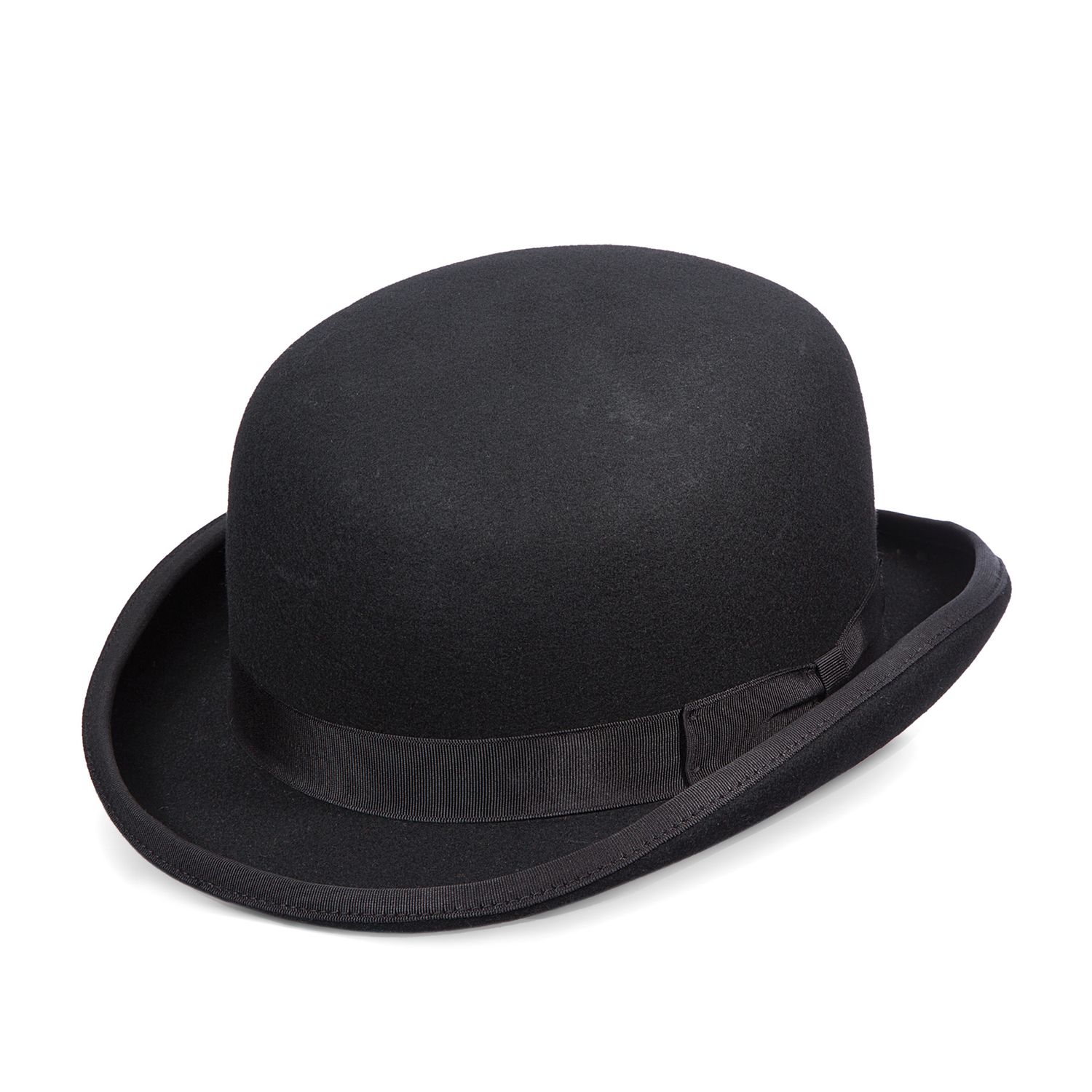 men's black derby hat