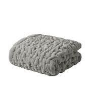 Madison Park Ultra Soft Ruched Faux Fur Throw Blanket