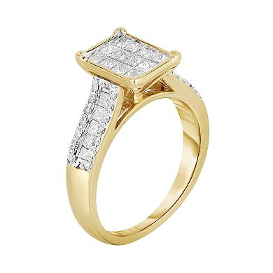 14k Gold 1 Carat T.W. Diamond Ring