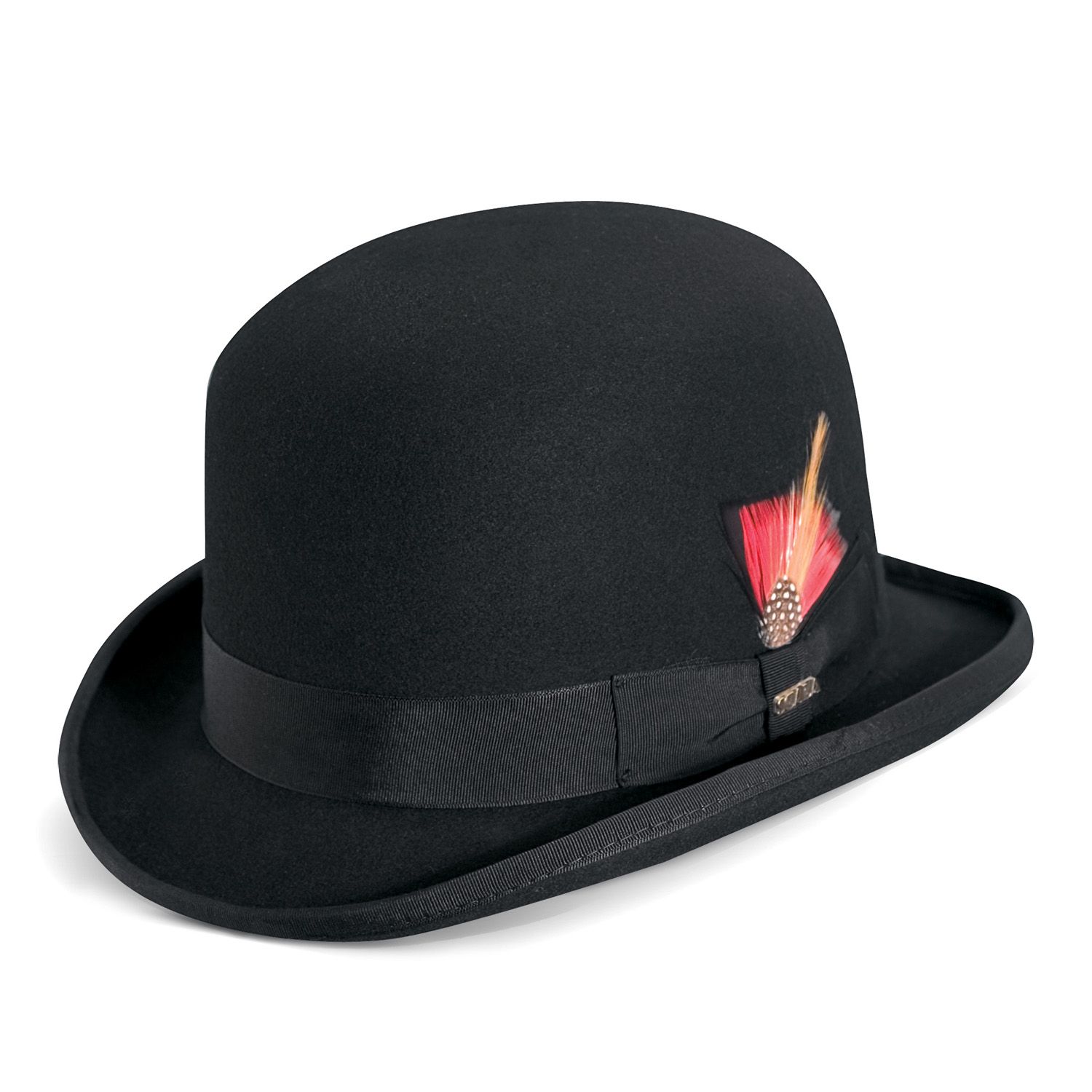 men's black derby hat