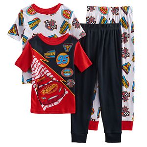Boys 4-8 Disney Cars 4-Piece Pajama Set