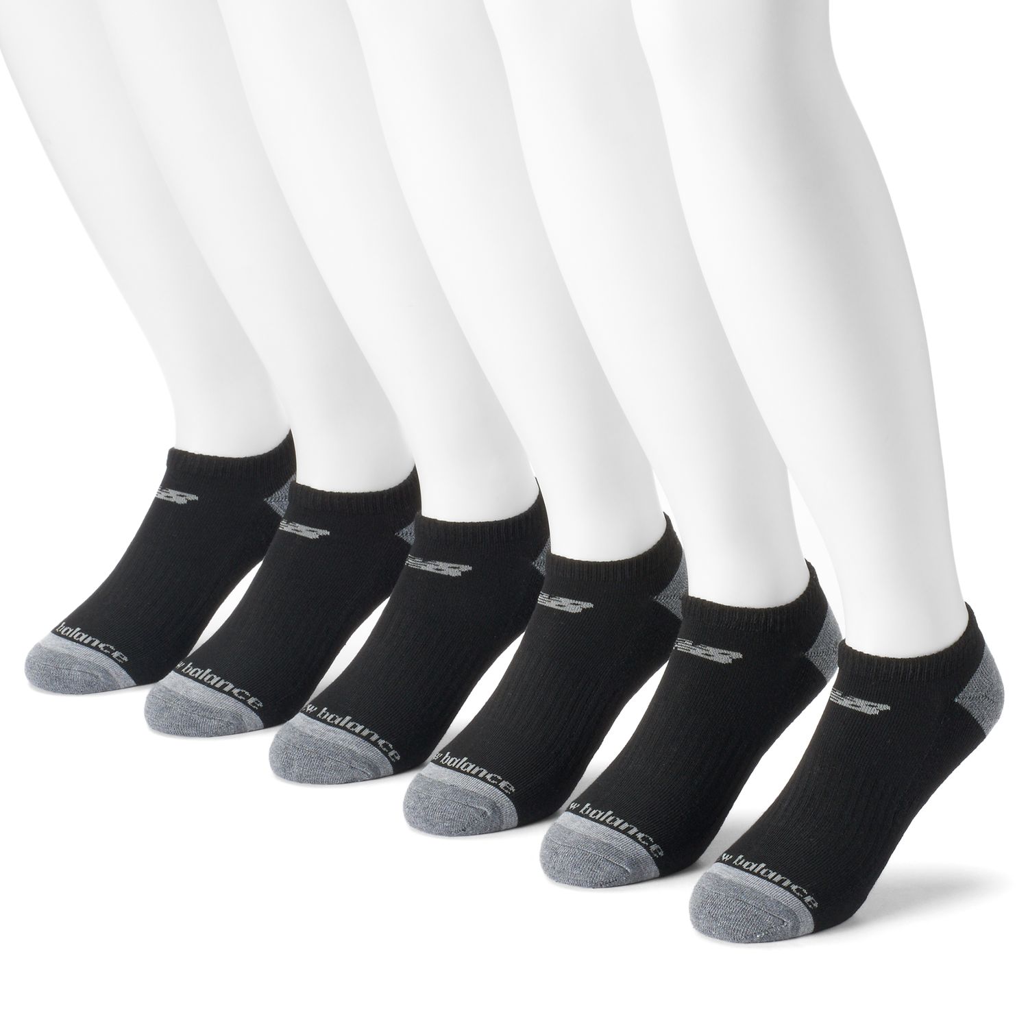 new balance men's 6 pack core cotton quarter socks