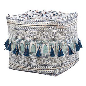 Mina Victory Lifestyles Boho Tassels Pouf