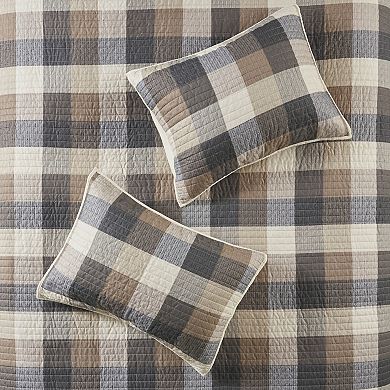 Madison Park 6-piece Pioneer Herringbone Quilt Set with Shams and Decorative Pillows