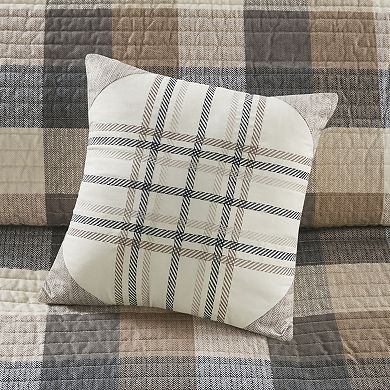 Madison Park 6-piece Pioneer Herringbone Quilt Set with Shams and Decorative Pillows