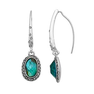 Dana Buchman Oval Halo Threader Earrings