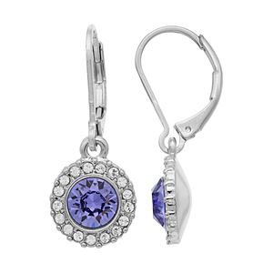 Dana Buchman Round Halo Drop Earrings