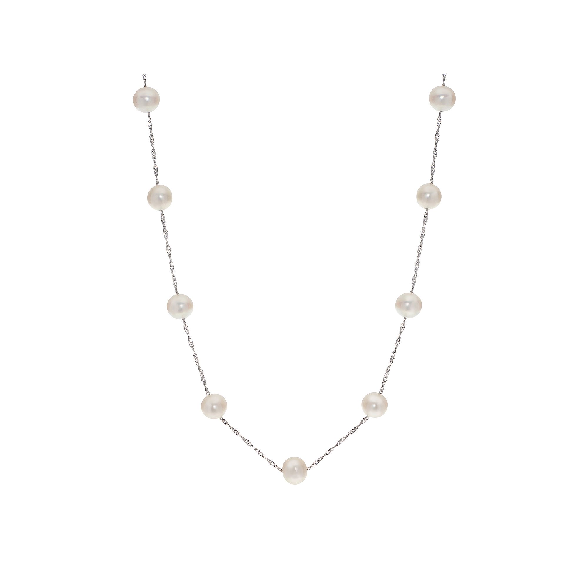 PearLustre by Imperial Sterling Silver Freshwater Cultured Pearl Station N