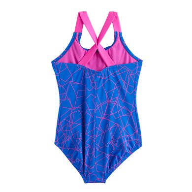 Girls 7-14 Nike Crossback Graphic Swimsuit
