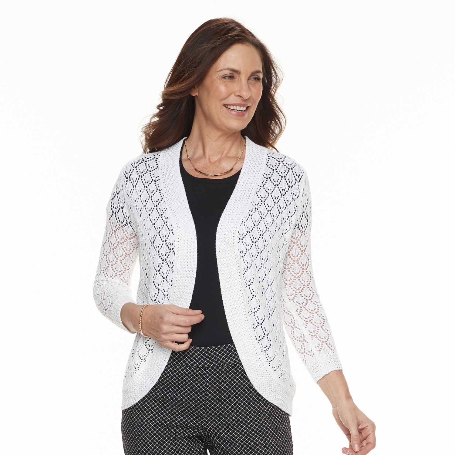 open stitch crochet cardigan