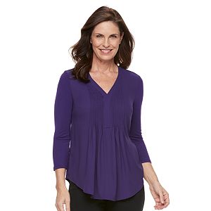 Women's Dana Buchman Pleated Popover Top