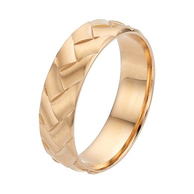 Men's Sterling Silver Braided Wedding Band