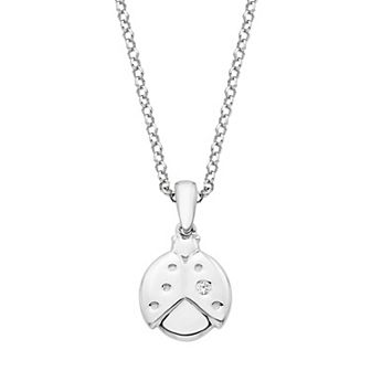 Little Diva Diamonds Kids' Sterling Silver Diamond Accent Ladybug Pendant