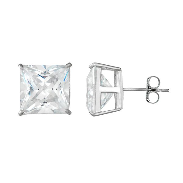 Square Diamond Earrings Men  Earring Stud White Crystal Men - Square Cubic  Zirconia - Aliexpress