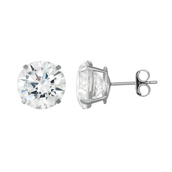 Designs by Gioelli Men's 14k White Gold Cubic Zirconia Stud Earrings