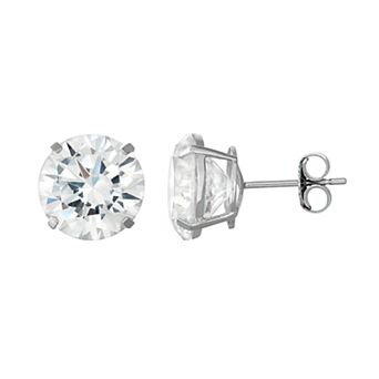 Designs by Gioelli Men's 14k White Gold Cubic Zirconia Stud Earrings