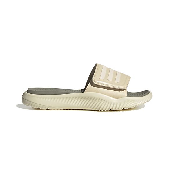 adidas Alphabounce Men's Slide Sandals - Sand Silver White (13)