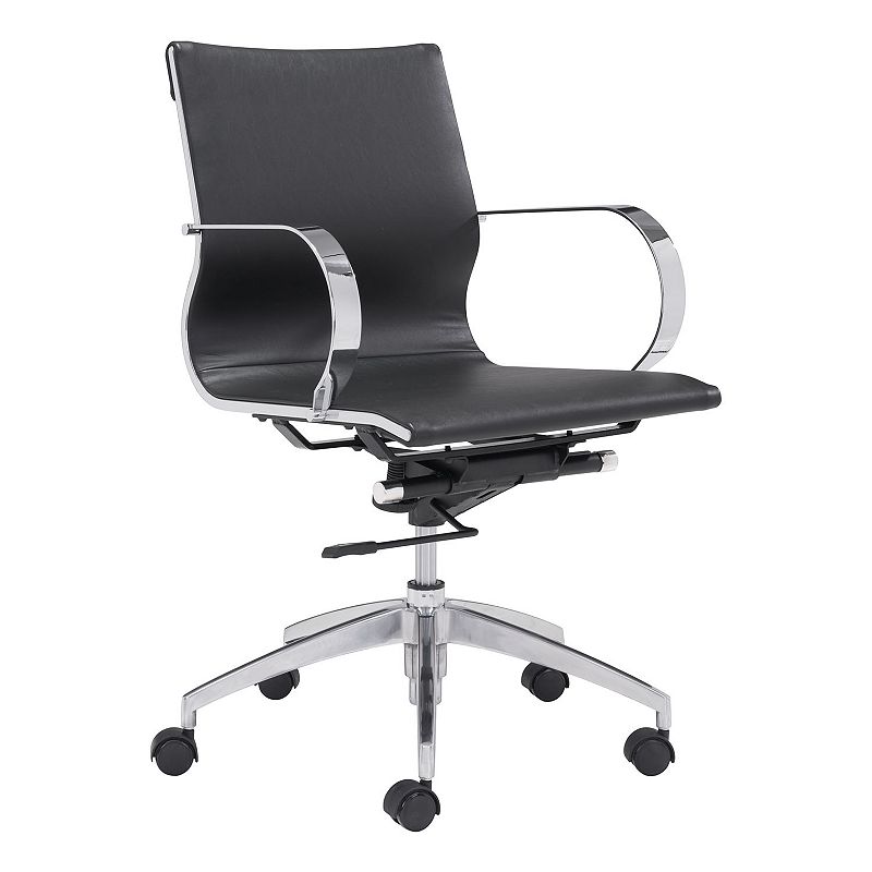 27831995 Zuo Modern Low Back Adjustable Glider Desk Chair,  sku 27831995