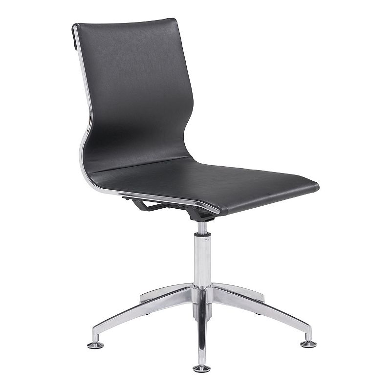 Zuo Modern Faux-Leather Desk Chair, Black