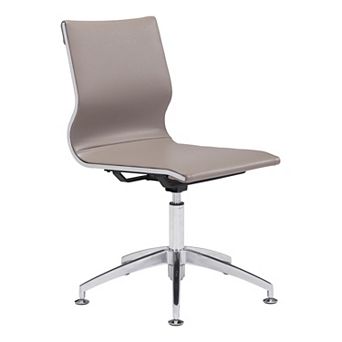 Zuo Modern Armless Faux-Leather Desk Chair