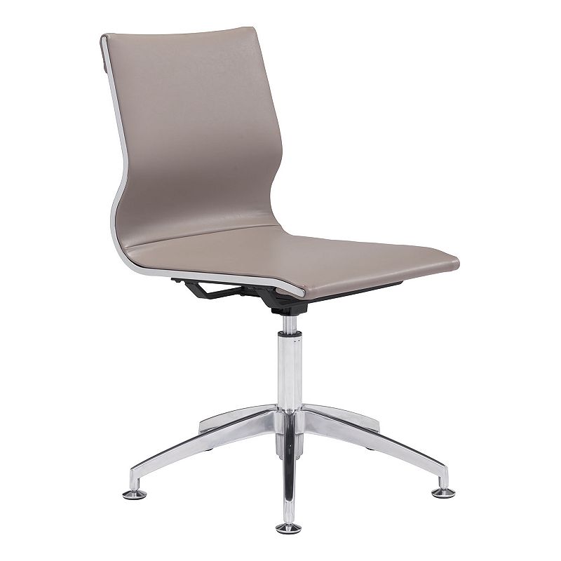 33510436 Zuo Modern Faux-Leather Desk Chair, Grey sku 33510436
