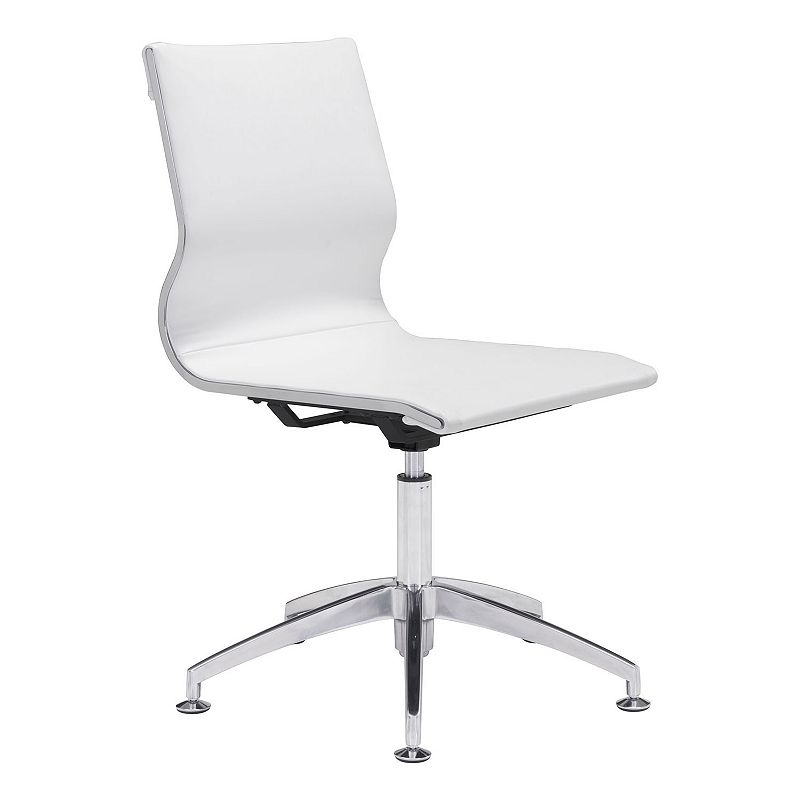 33510430 Zuo Modern Faux-Leather Desk Chair, White sku 33510430