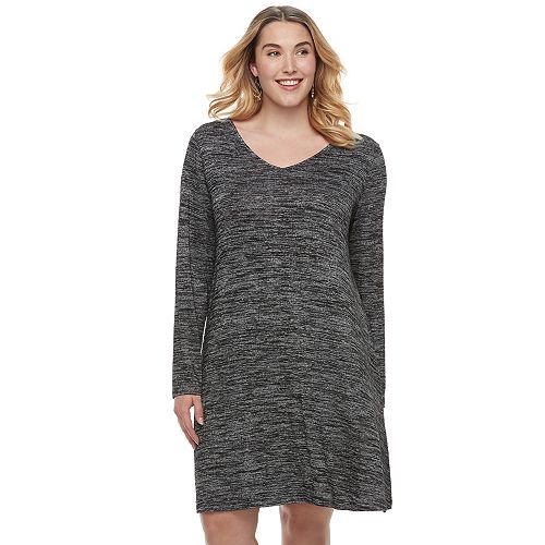 Plus Size SONOMA Goods for Life® Marled Swing Dress