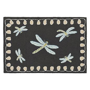 Liora Manne Frontporch Framed Dragonfly Indoor Outdoor Rug