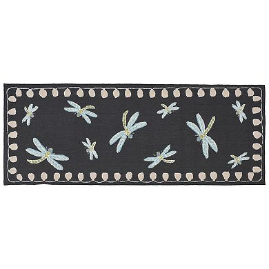 Liora Manne Frontporch Framed Dragonfly Indoor Outdoor Rug